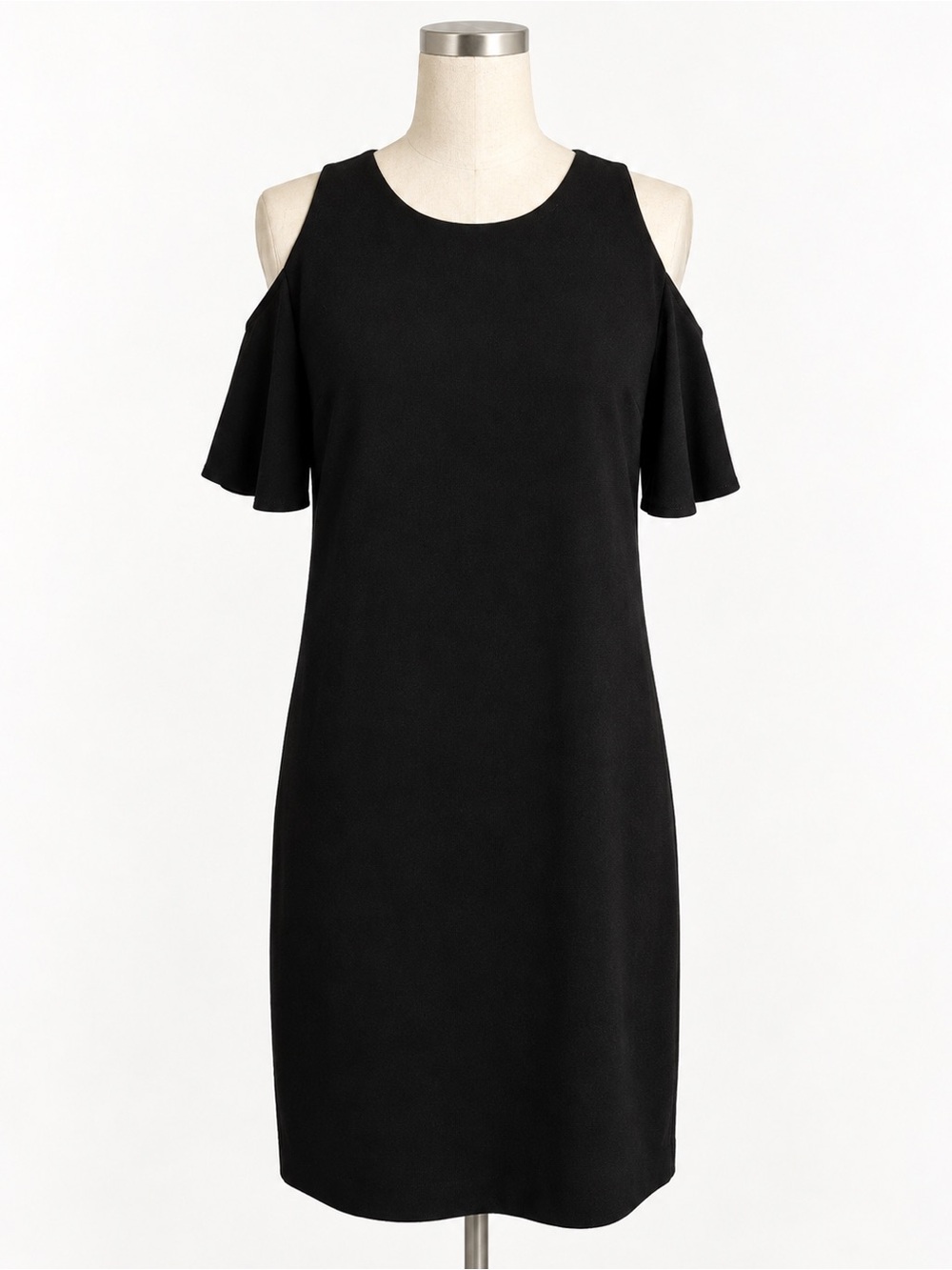 Loft Black Cold Shoulder Short Sleeve Light Dress Size 4​​